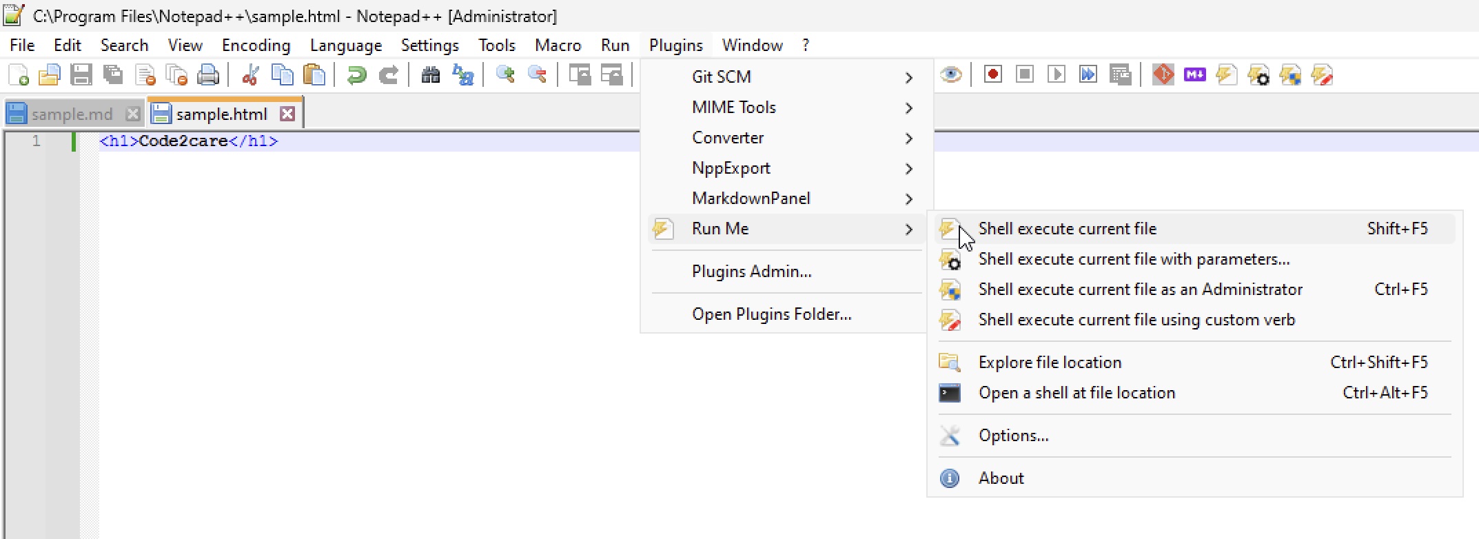 How to Use the RunMe Plugin in Notepad++
